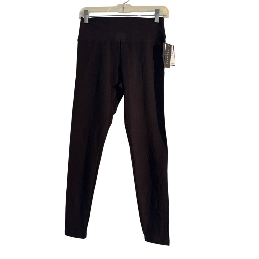 Premise Womens Petite Black Leggings Cotton & Spandex Blend PM